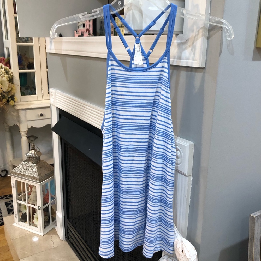 NEW Color Story Striped Sleeveless Racerback Tank Top